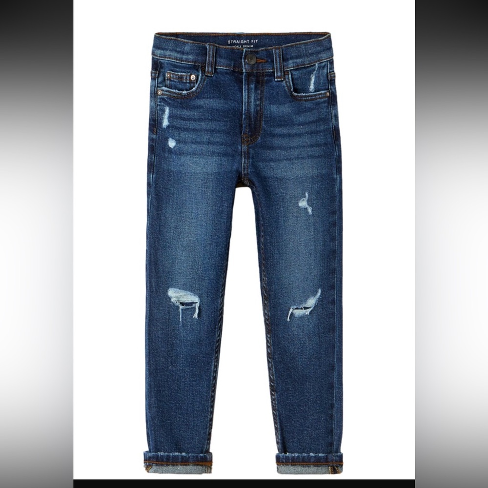 Destroyed Dark Wash Jeans